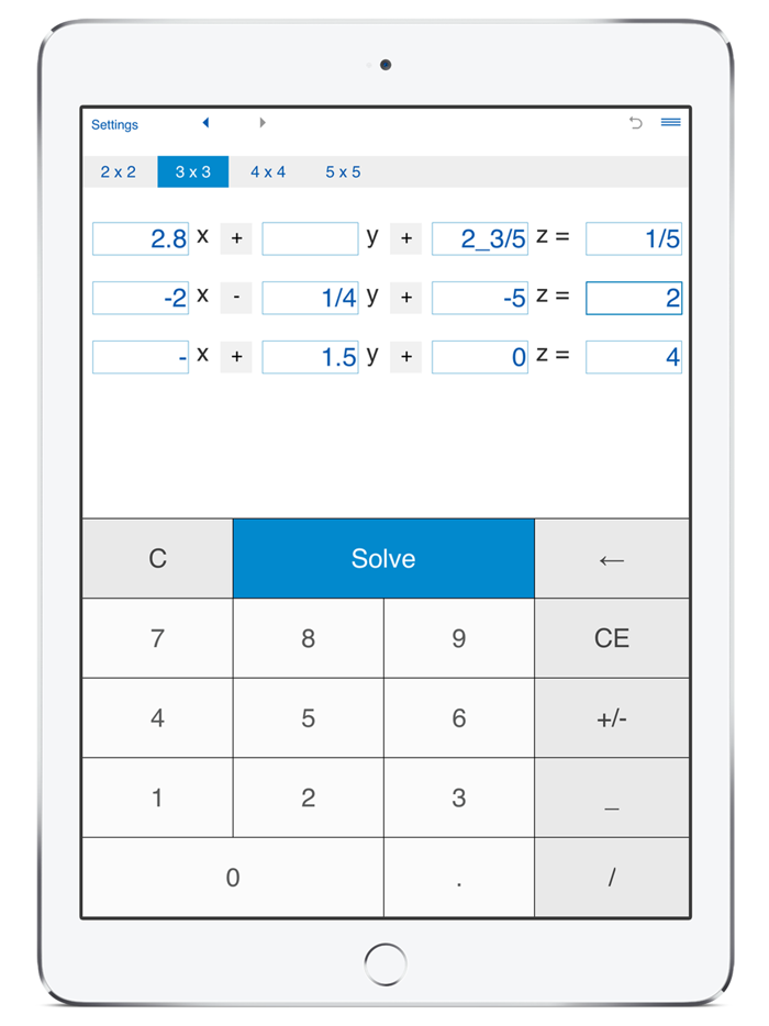 System NxN - system solver