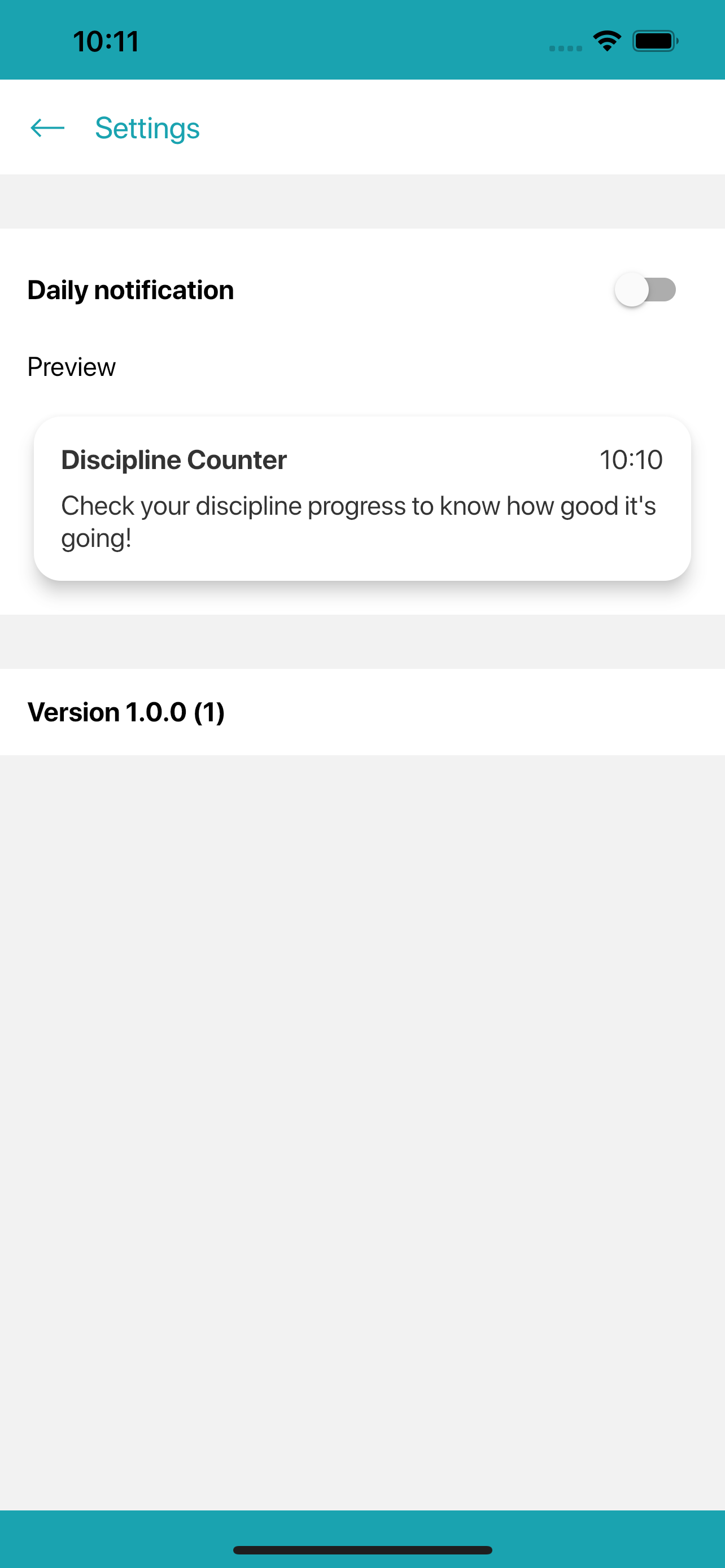 Discipline Counter