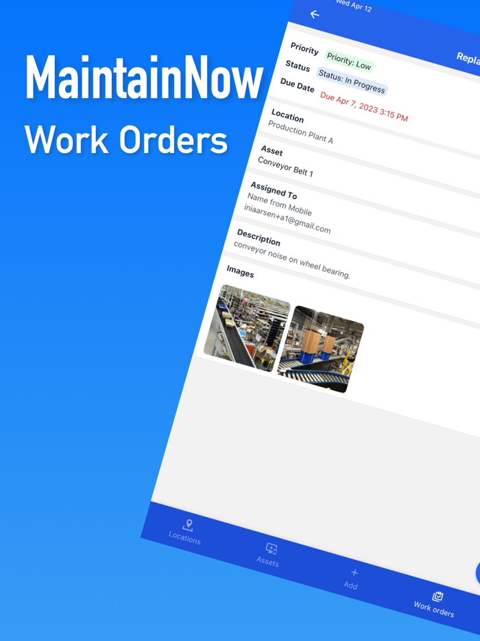 MaintainNow CMMS Work Orders