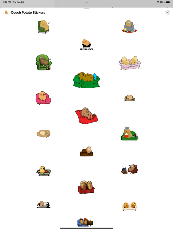 Screenshot #4 pour Couch Potato Stickers
