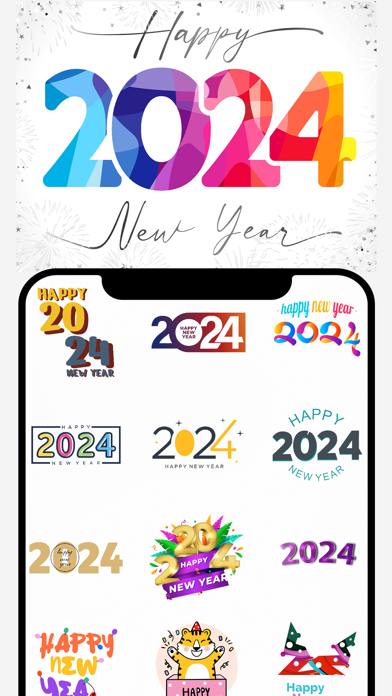 Screenshot #1 pour Happy New Year Stickers - 2024