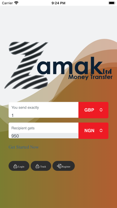 Zamak Money Transfer Screenshot