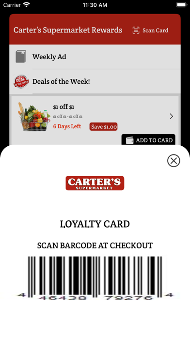 Carter’s Supermarket Rewards Screenshot