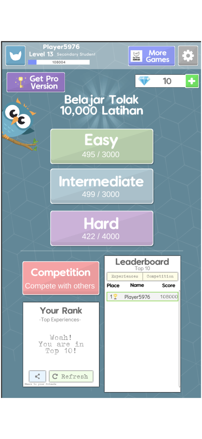 Belajar Tolak 10000 Latihan