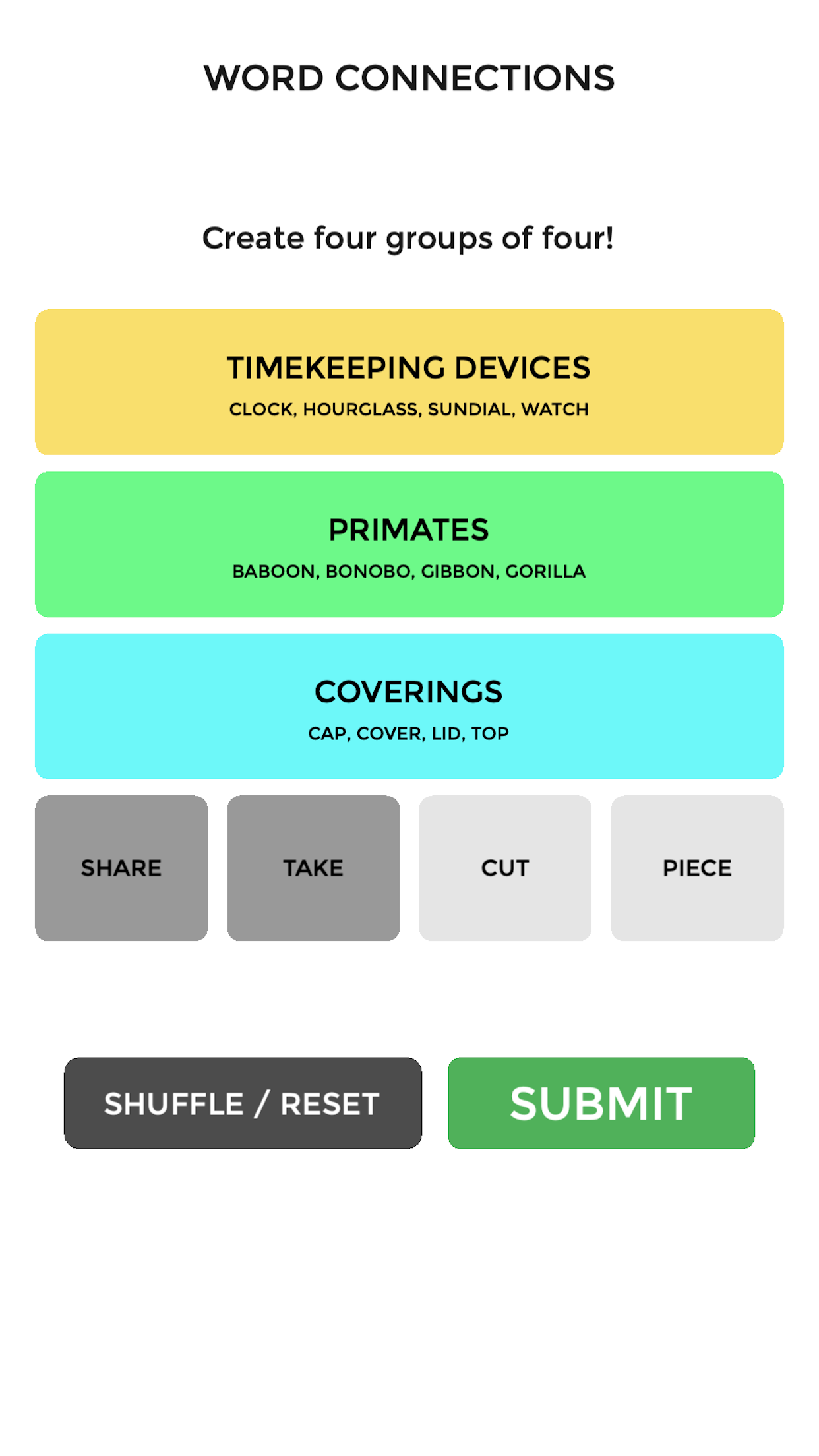 Connections - Word Game screenshot 3