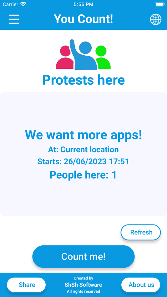 #2. ProtestCount (iOS) Podle: ShSh software