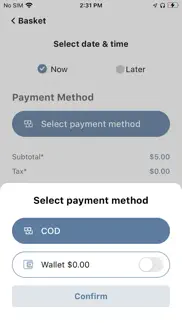goco's ordering iphone screenshot 2