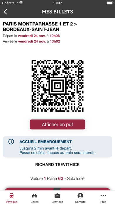 Screenshot #3 pour TGV INOUI PRO