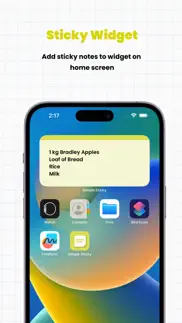 simple sticky notes on widgets iphone screenshot 2