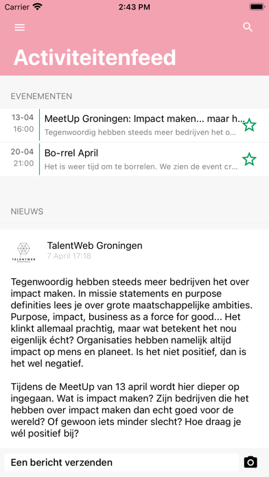 TalentWeb Groningen Screenshot