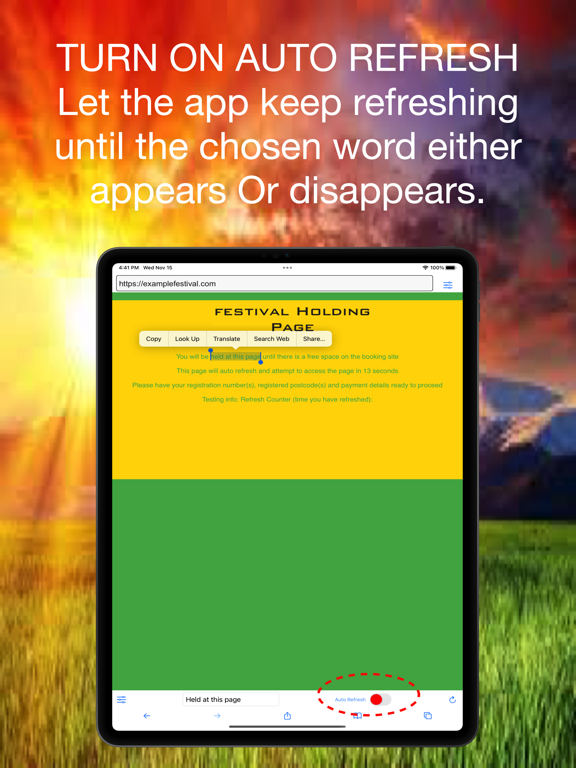 Refreshinator - Auto Refresh iPad app afbeelding 2