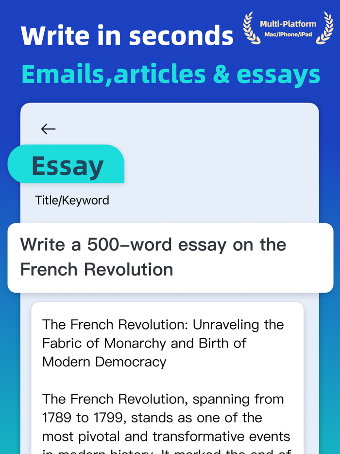 AI Writer -Essay Email Writing