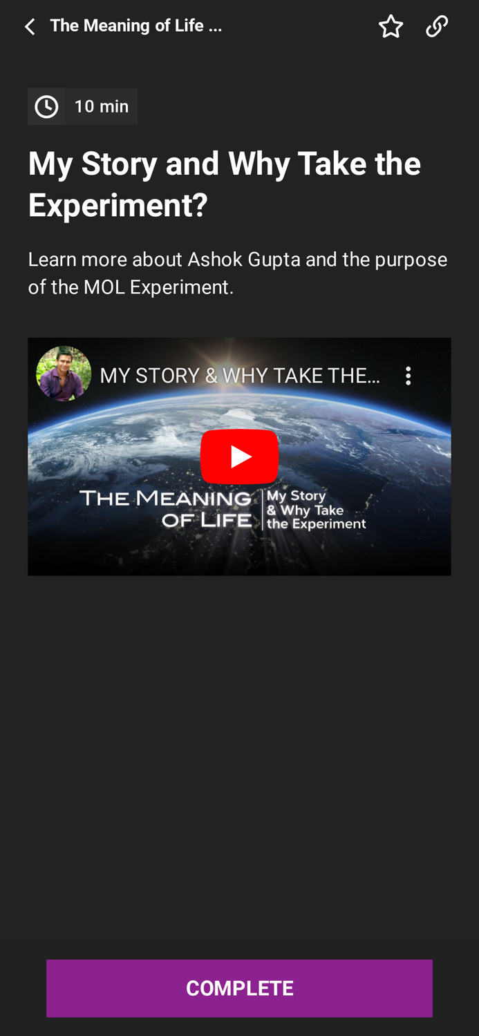 Meaning of Life Experiment