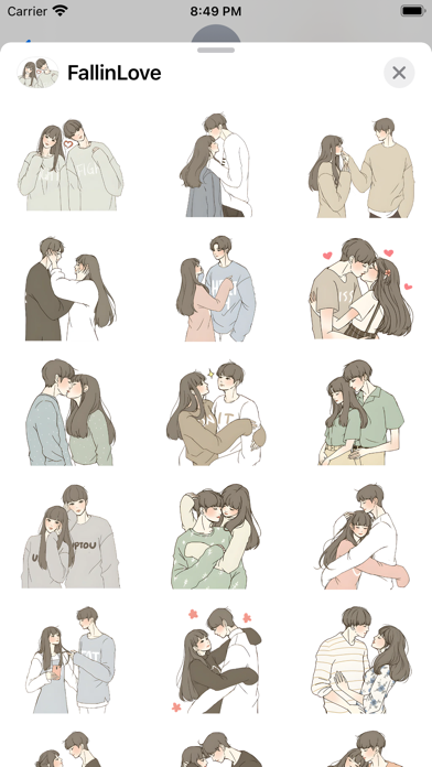 When Fall in Love Stickers Screenshot