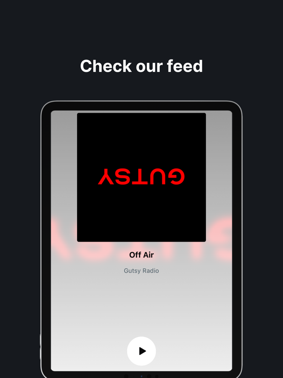 Gutsy Radio iPad screenshot 2 - Music app