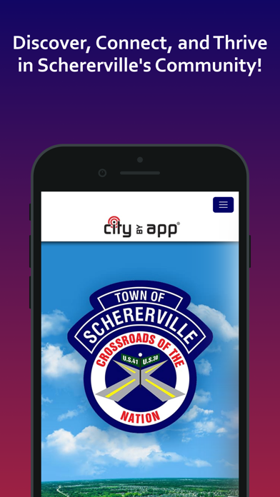 Town of Schererville, IN. Screenshot