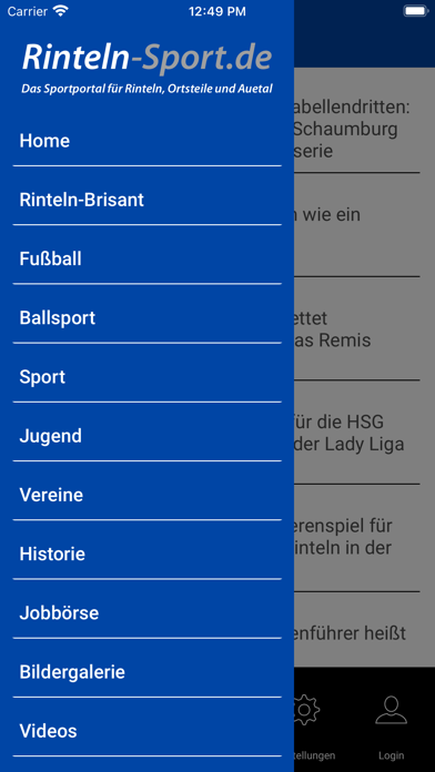 Rinteln Sport Screenshot