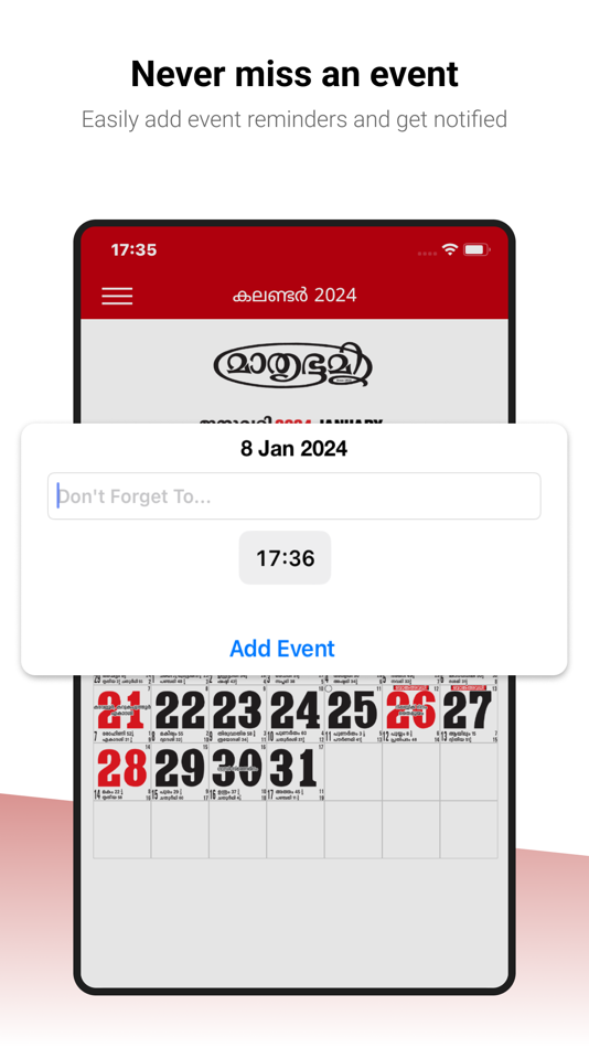 Mathrubhumi Calendar 2025 App 