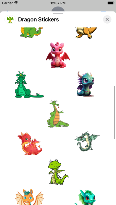 Screenshot #3 pour Dragon Stickers