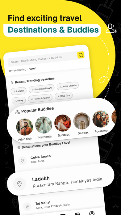 Travel Buddy: A Social Network Screenshot
