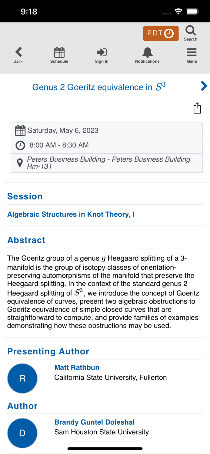 AMS Spring Western 2023