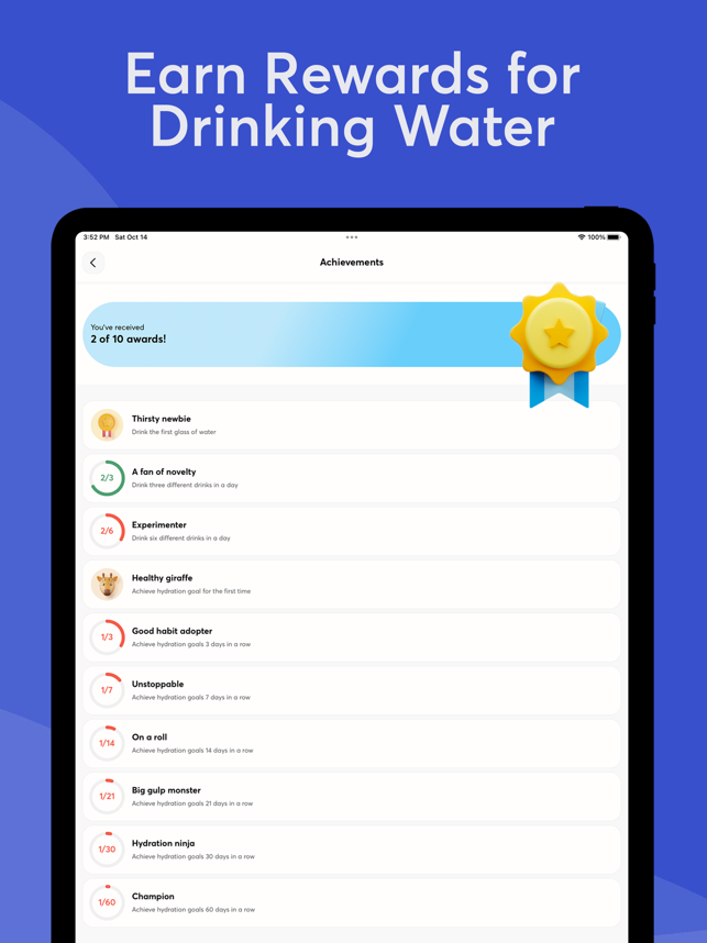‎Water Tracker - iHydrate Screenshot