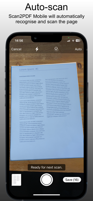 Scan2PDF Mobile Screenshot