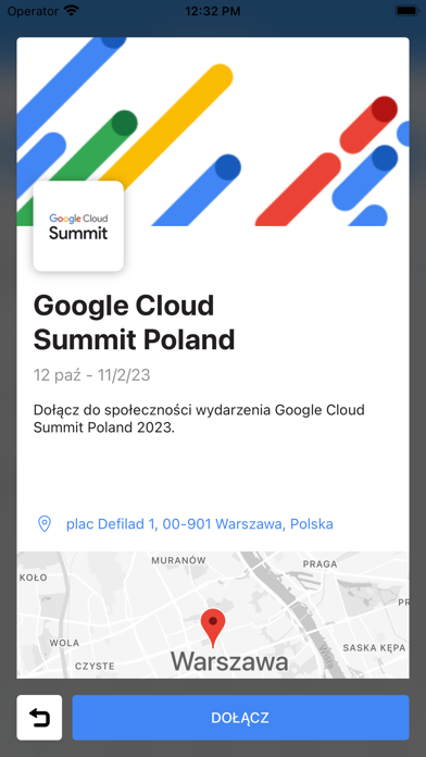 Google Cloud Summit Poland Screenshot