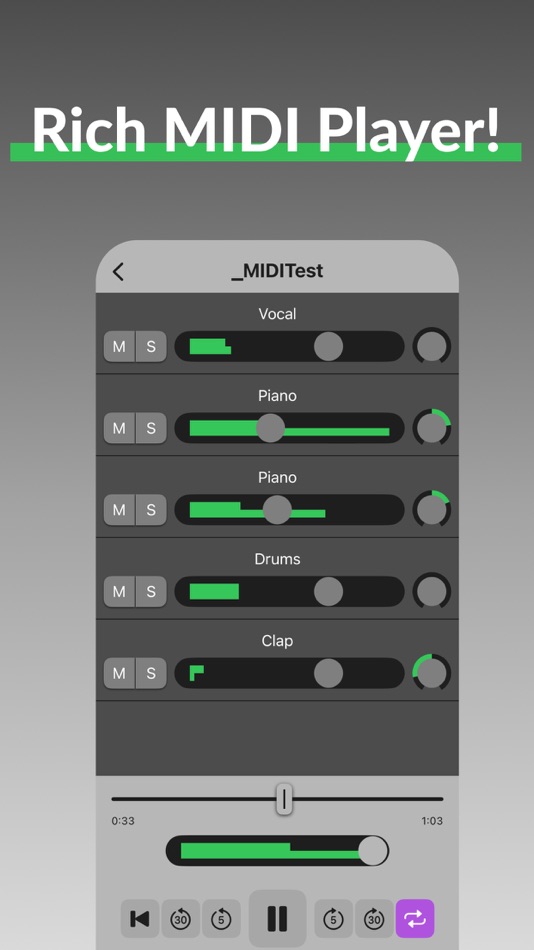 #1. MIDI Player with Mixer (iOS) 由: Kiichi Itoh