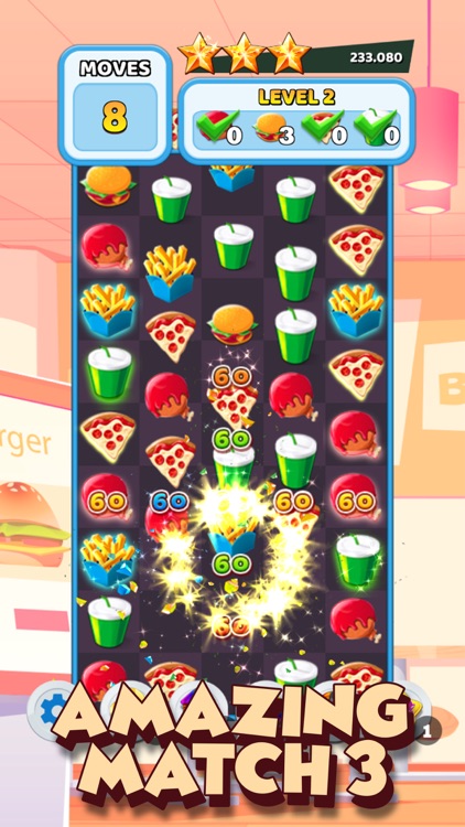 Crush The Burger ! Match 3 screenshot-0