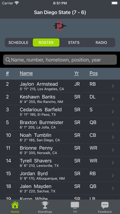 San Diego State Football App