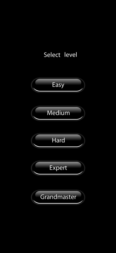Chess Online With Friends Game - AI対戦モードでは、「Easy」から「Grandmaster」までの幅広い難易度レベルが用意されており、ユーザーは「Select level」の指示に従って自分に合った強さのAIと対戦できます。