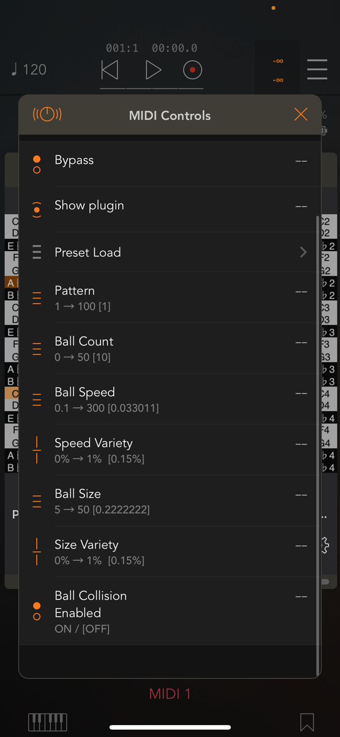 BounceBud Physics Based MIDI
