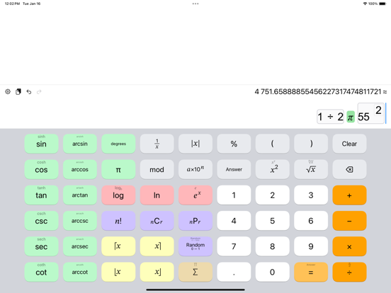 Intuitive Calculator iPad screenshot 6 - Utilities app