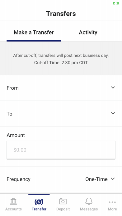 Southwest National Bank Screenshot