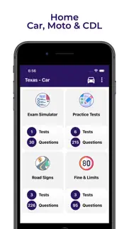 texas dmv practice test - tx iphone screenshot 1