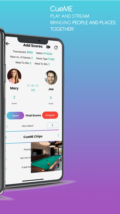 CueME Billiards Screenshot