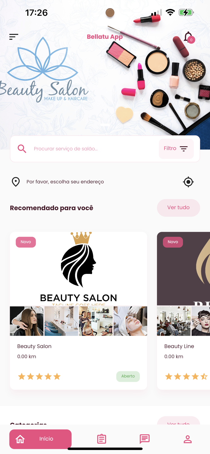 Bellatu Aplicativo de Salão