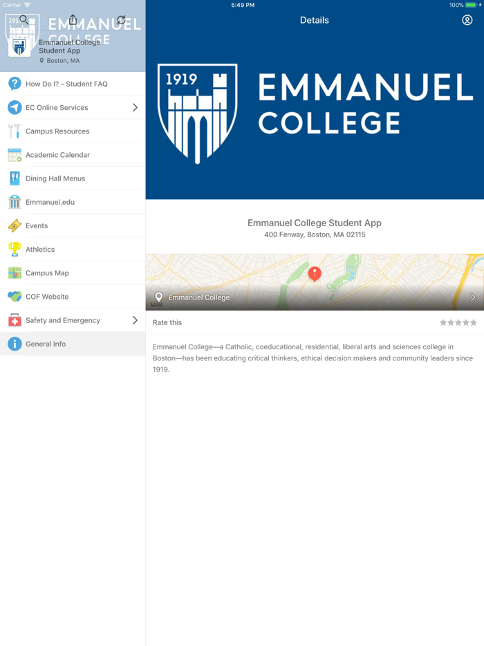 Emmanuel College Student App