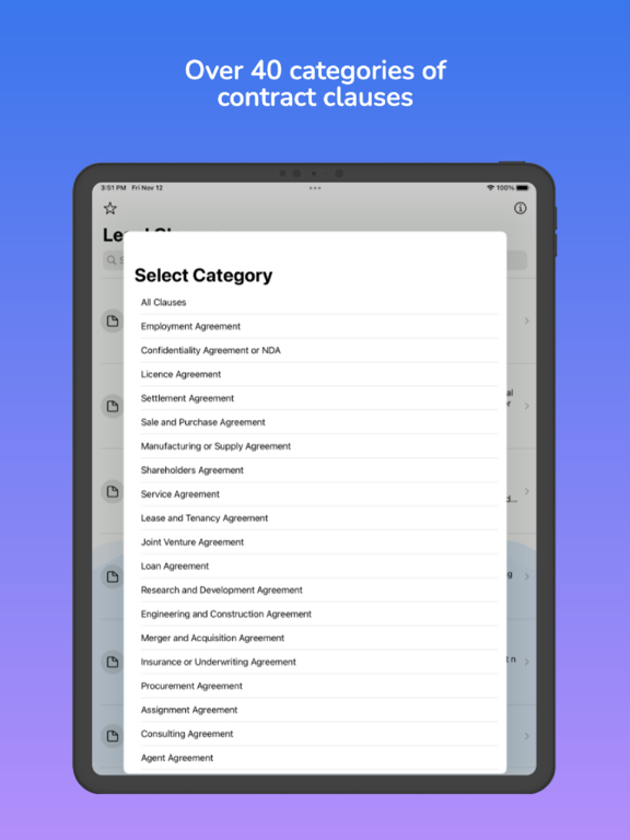 Screenshot #5 pour Legal Agreement Clause