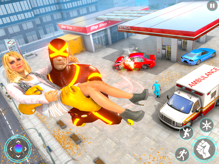 Superhero Flying City Rescue