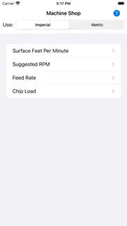 machine shop calculator iphone screenshot 1