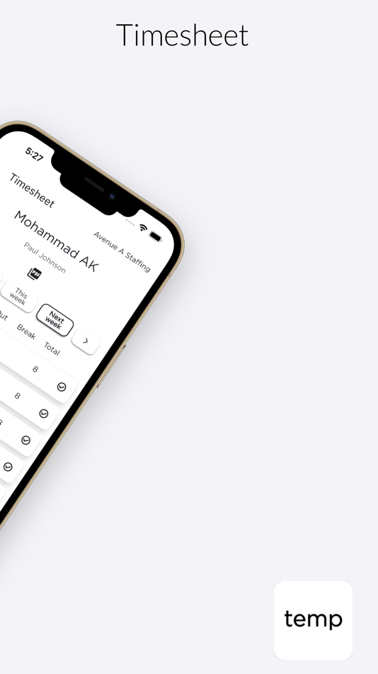 #5. Temp Button (iOS) By: Avenue A Staffing