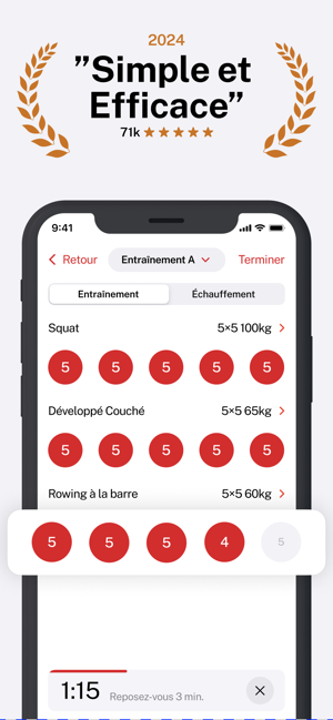 ‎StrongLifts Entrainement Force Capture d'écran