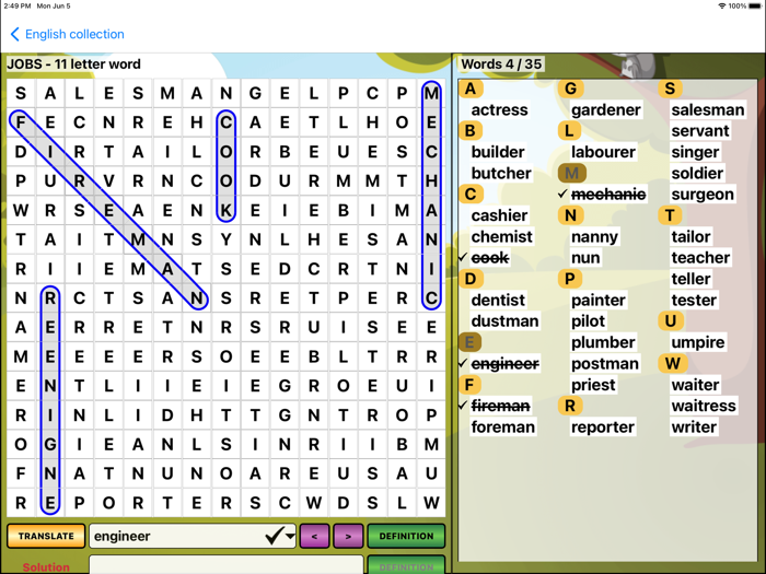 Word Search and Definition DX