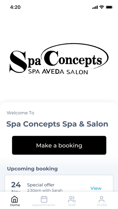 Spa Concepts Spa & Salon Screenshot