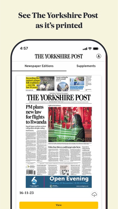 The Yorkshire Post Newspaper Screenshot