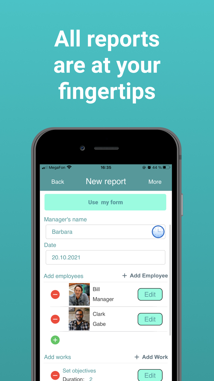 Daily ActivityandTime reporting