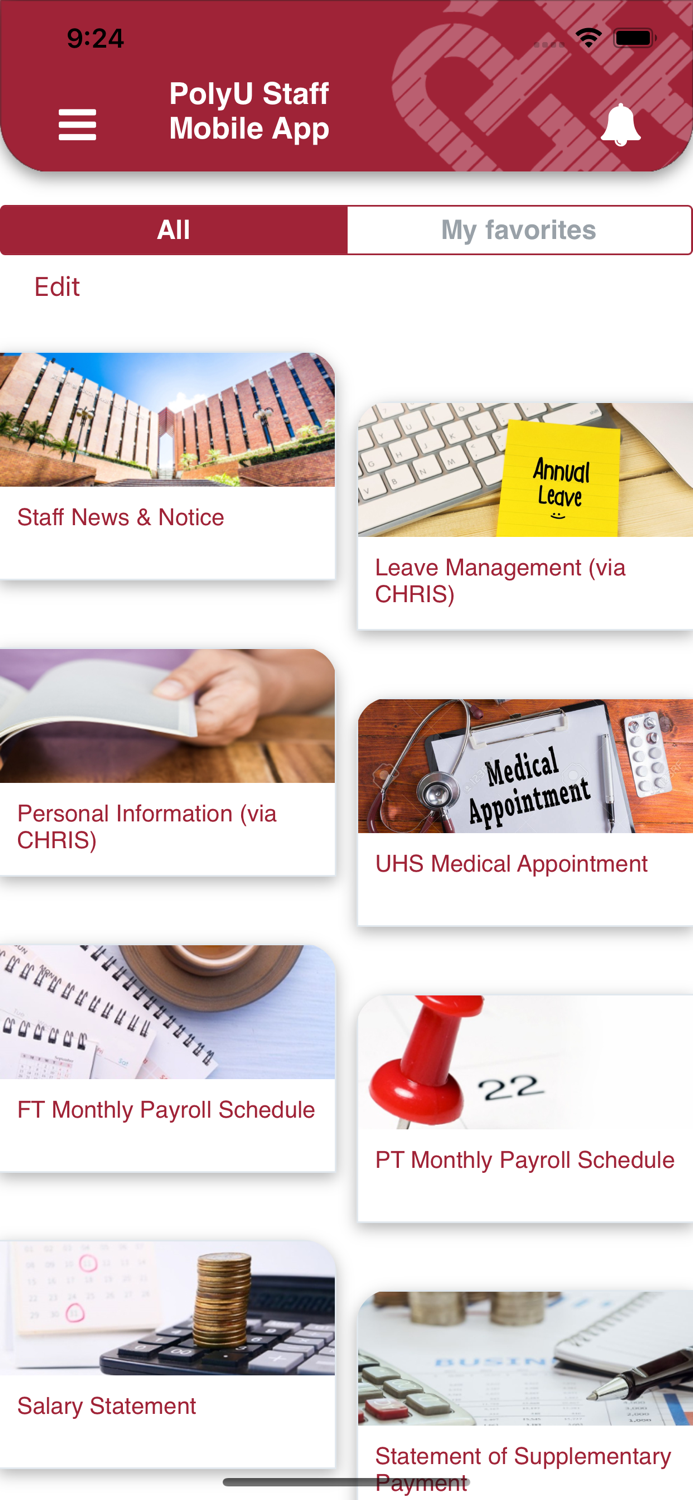 PolyU Staff Mobile App