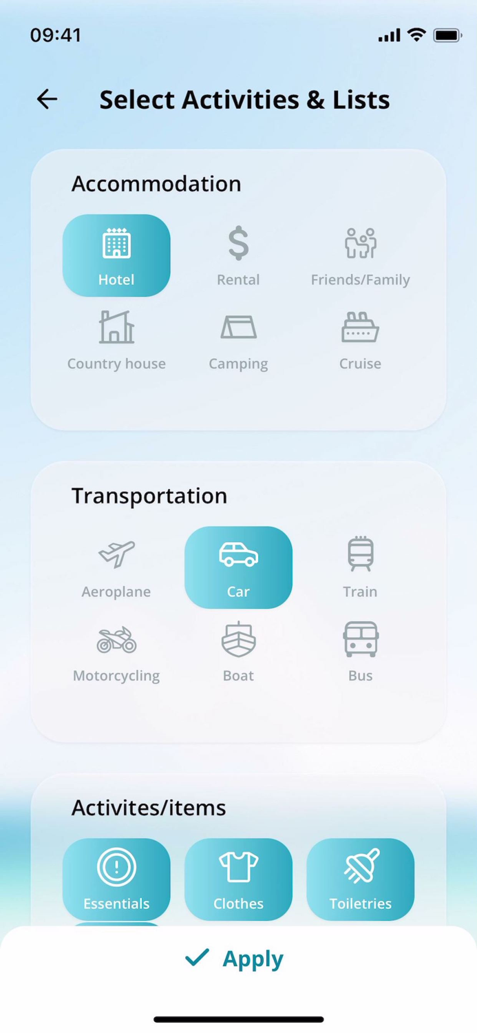 Packing List  Trip Planner